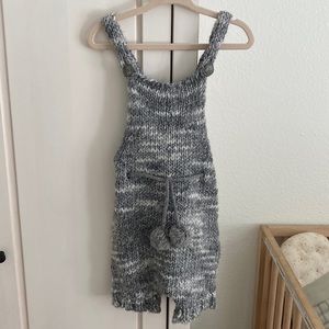 Message In A Bottle | Wool Blend Knit Romper Shorts with Pom Pom